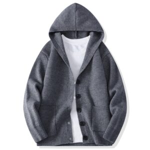 Mens Knitted Fashion Lapel Sweater Cardigan