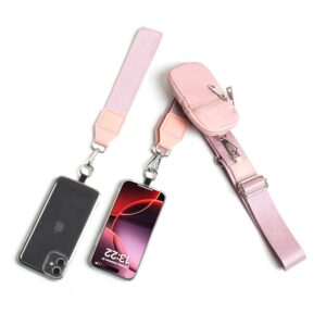 Detachable Twill Glossy Ribbon Phone Lanyard