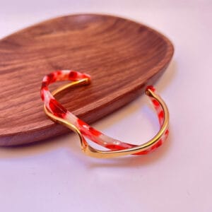 Light-luxury Panel Curved Metal-textured Korean-style Trendy Social Media Worthy Jewelry