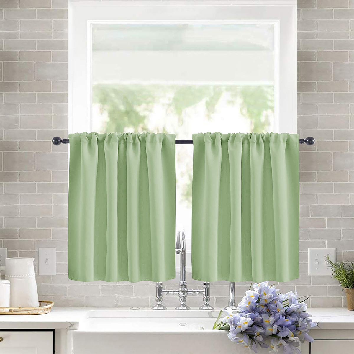 Shade Solid-color High-precision Short Curtain - Image 9