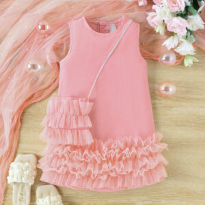 Sleeveless A-line Tulle Skirt Baby Princess Dress
