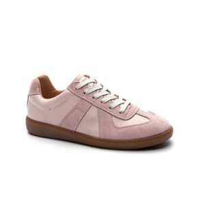New Womens Versatile Korean-style Retro Patchwork Flat Shoes With A Round Toe And Lace-up Design
