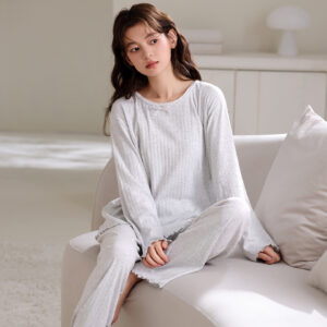 Womens Simple And Comfortable Pure Cotton Pajamas