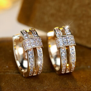 Zircon Earrings Trendy Vintage Light-luxury Style That Pairs Effortlessly With Any Look