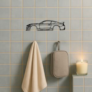 Precision Laser-Cut Metal Wall Art Sleek Sports Car Silhouette