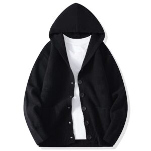 Mens Knitted Fashion Lapel Sweater Cardigan