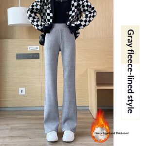 Chenille Wide-leg Pants For Women Extra-thick Version