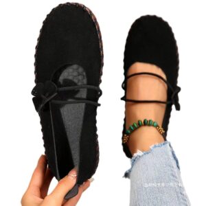 Retro Lightweight Womens Breathable Round-toe Shoes With Soft Soles