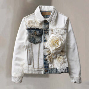 Printed Fashion High-Street Denim Jacket