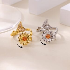 Womens Versatile Creative Ring With A Rotating Design
