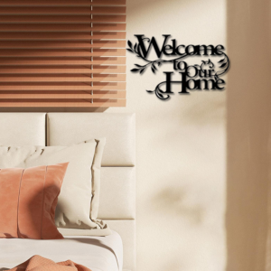 Vintage Farmhouse Metal Wall Sign Where Life Begins & Love Never Ends