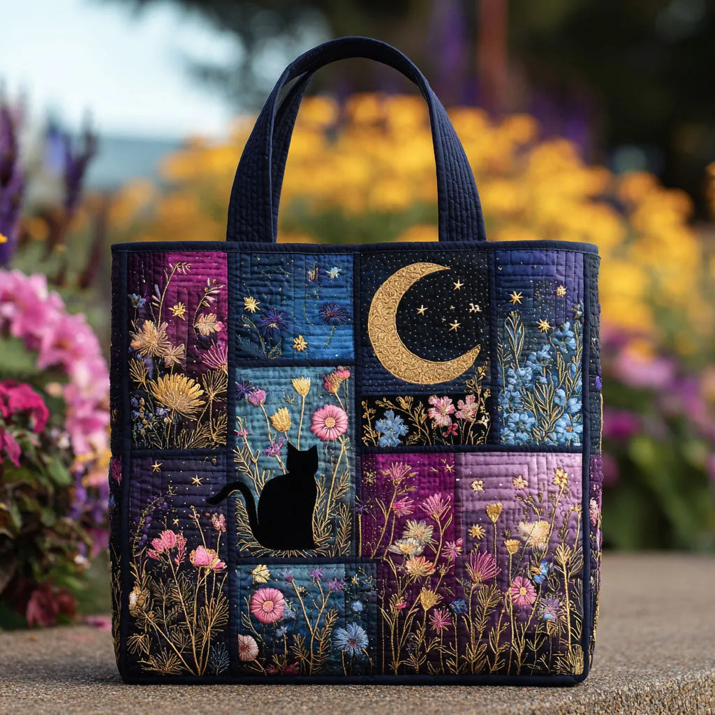 Creative, High-Capacity Tote Bag With Digital Print And Quilted Embroidery - Image 8