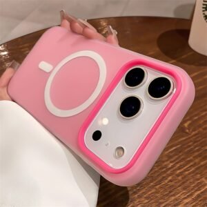 Suitable For 17 Pro Max Phone Case Jelly Magnetic Two in one Frosted Simple Drop proof