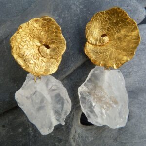 Creative Water Drop Lotus Leaf Earrings