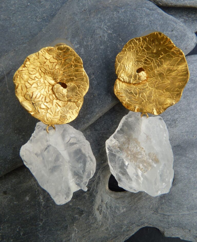 Creative Water Drop Lotus Leaf Earrings