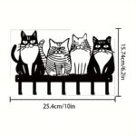 Adorable Cat Wall Hooks Set - Cute & Practical Kitty Decor For Farmhouse
