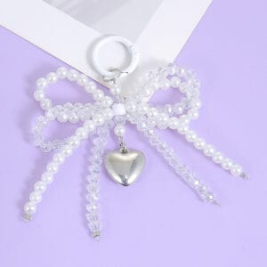 Creative Fashion Crystal Double Bow Pendant Keychain