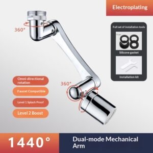 Swivel Aerator With Rotating Mechanical Arm For Faucets