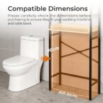 Wood Grain Embossed Design, MDF Melamine Veneer With Square Tubing, 64.5*30*171cm, Double Doors, One Shelf, Toilet Cabinet