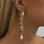 Womens Stylish Colorful Personalized Minimalist Earrings