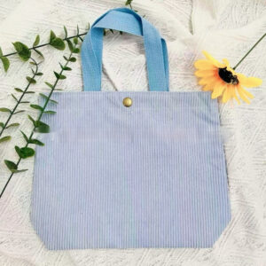 Rough-yarn Minimalist-style Tote With Double-sided Prints A Versatile High-capacity Womens Canvas Bag