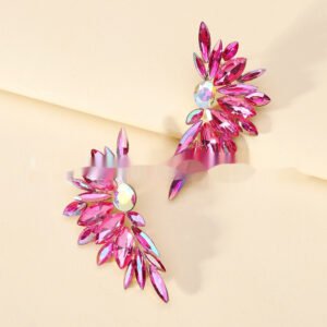 Fashionable Rhinestone Alloy Large Earrings