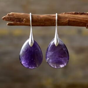 Creative, Versatile Tigers Eye Pendant And Waterdrop Earrings Set