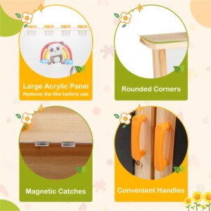 Kids Outdoor Mud Kitchen Playset, Realistic Stoves&Sink With Utensils & Chalkboard For Creative Play