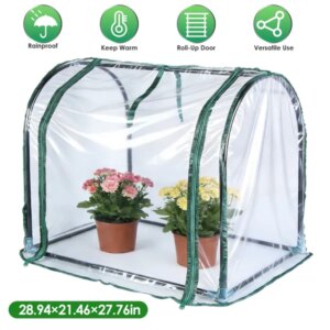 28.94″ X 21.46″ X 27.76″ Tabletop Mini Greenhouse Portable Greenhouse For Spring Indoor Outdoor Garden Tent For Seed Starting Plant Protection Gardening