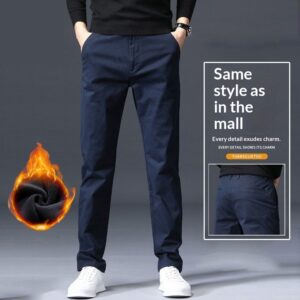 Straight Fit Loose Stretch Men's Casual Pants