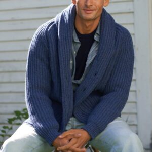 Solid-color Lapel-neck Knit Sweater Jacket From Europe And The US