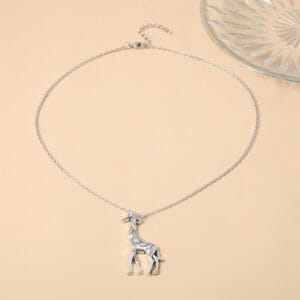 European And American-style Personalized Giraffe Pendant Alloy Necklace