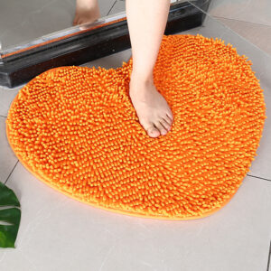 Chenille Bathroom Bath Mat With Water-absorbing And Non-slip Properties