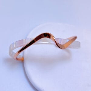 Light-luxury Panel Curved Metal-textured Korean-style Trendy Social Media Worthy Jewelry