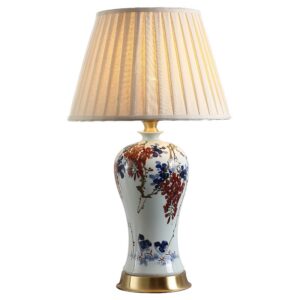 All-Copper New Chinese-Style Table Lamp From Jingdezhen Ceramics