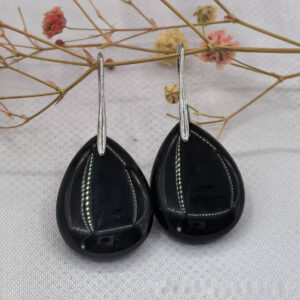 Creative, Versatile Tigers Eye Pendant And Waterdrop Earrings Set