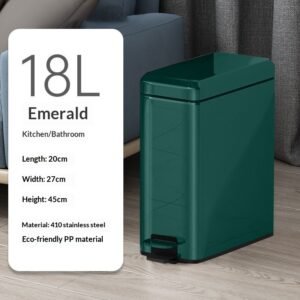 Double-layer Stainless Steel Foot-pedal Trash Can For Home Living Room Bathroom And Office