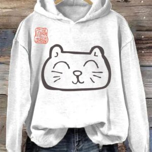 Womens 3D Digital Print Hoodie From Europe And The US