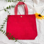 Rough-yarn Minimalist-style Tote With Double-sided Prints A Versatile High-capacity Womens Canvas Bag