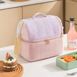 Insulated Bag A Portable Single-shoulder Tote For Storing Lunch Boxes