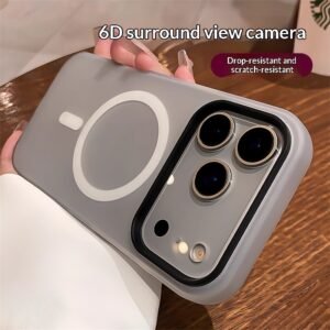 Suitable For 17 Pro Max Phone Case Jelly Magnetic Two in one Frosted Simple Drop proof