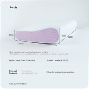 Wavy Neck-support Memory Foam Pillow That Slowly Returns To Shape And Doesnt Collapse