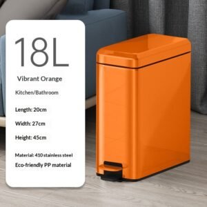 Double-layer Stainless Steel Foot-pedal Trash Can For Home Living Room Bathroom And Office