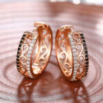 Womens Metal Cutout Stud Earrings
