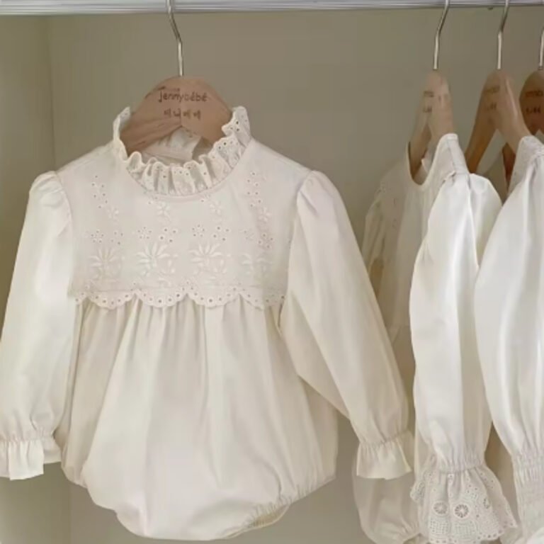 Baby Bow-knot Romper, Girls Frilly Cap-sleeve Style