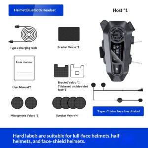 Motorcycle Helmet With Bluetooth Earphones And Water Resistance