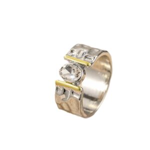 Geometric Hollowed-Out Gold-Inlaid Vintage Creative Ring