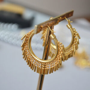 Vintage Gold-plated Delicate Tassel Earrings