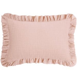 Breathable Cotton Gauze Ruffle Pillowcase For Children