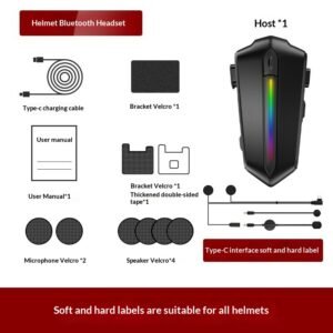 Motorcycle Helmet With Bluetooth Earphones And Water Resistance